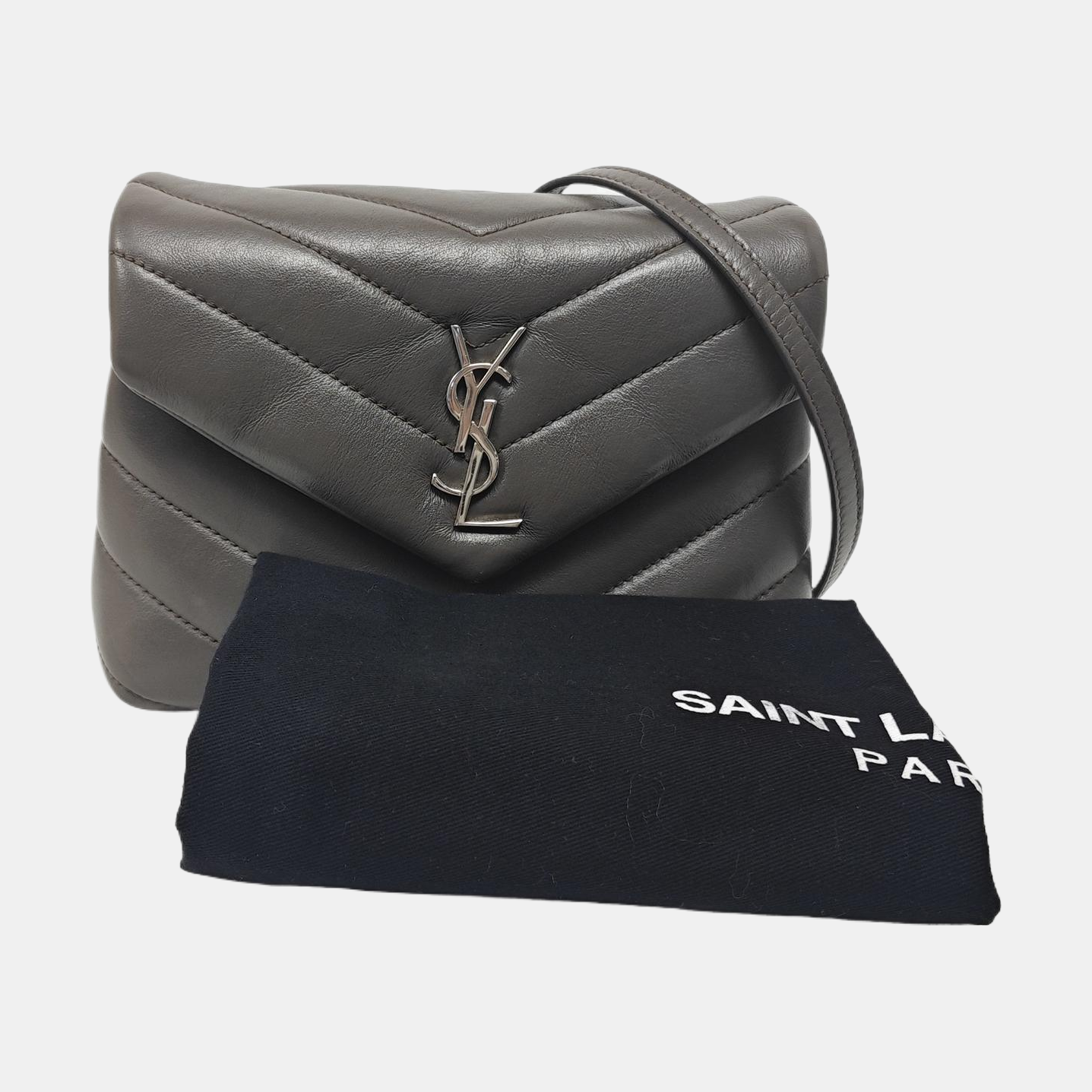 LOULOU Extra Small Quilted Calfskin Gray