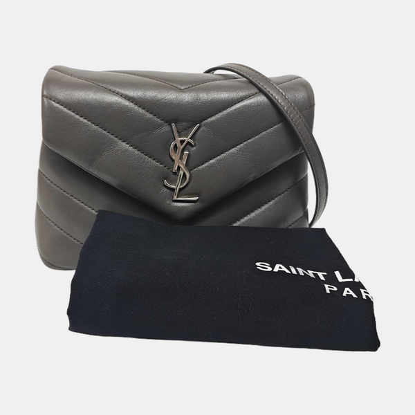 LOULOU Extra Small Quilted Calfskin Gray