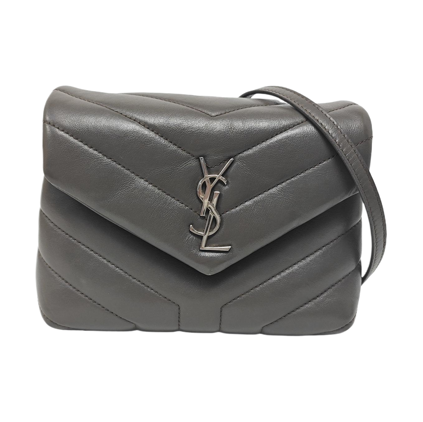 LOULOU Extra Small Quilted Calfskin Gray