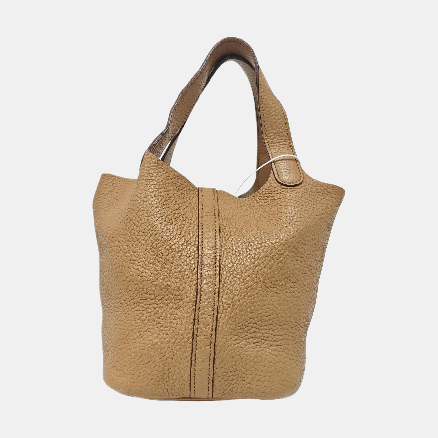 Authenticated pre-owned  Picotin Lock 18 Clemence Beige - Top Handle Bag at Looply