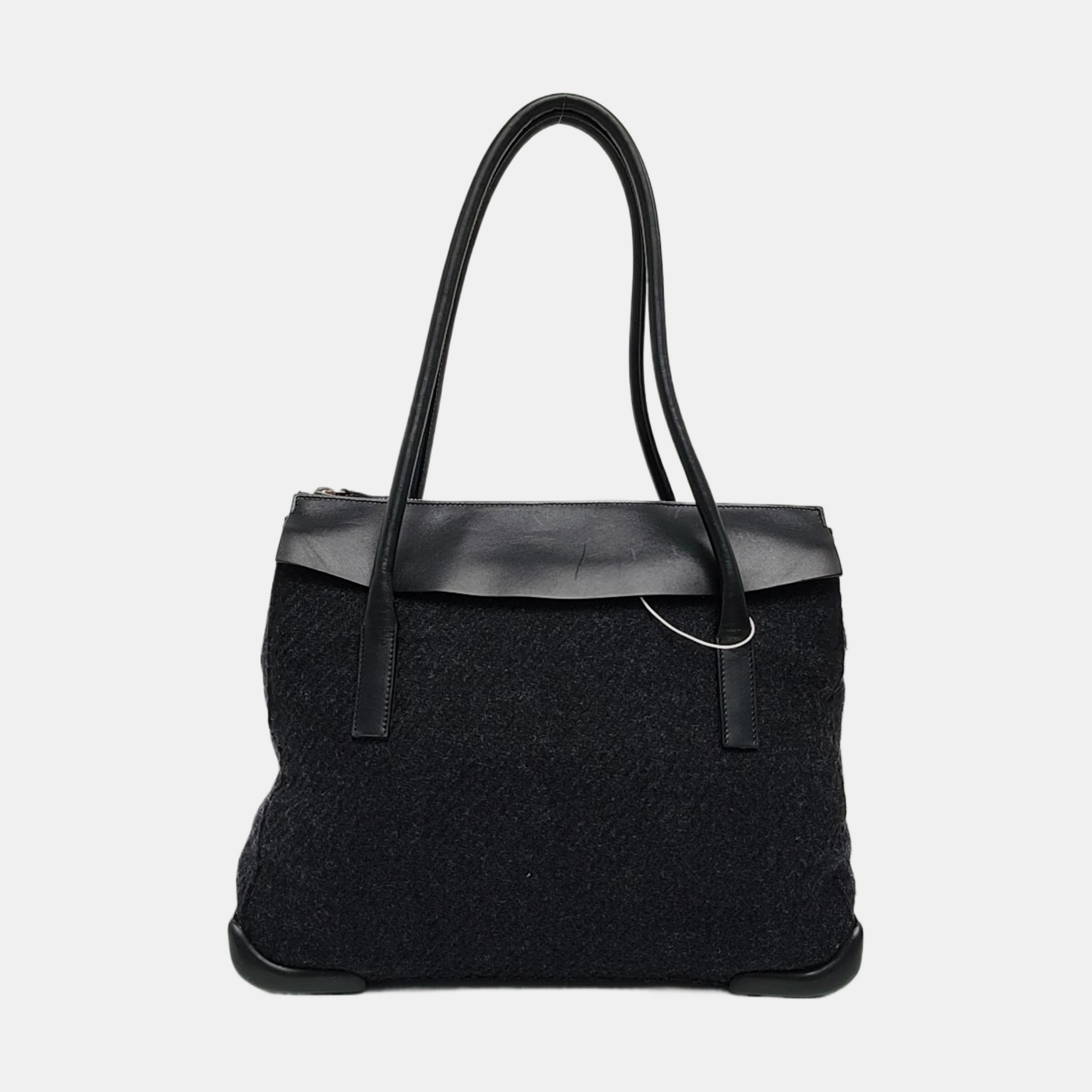 Wool Tote Bag Black