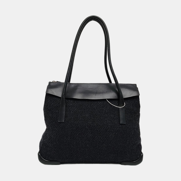 Wool Tote Bag Black