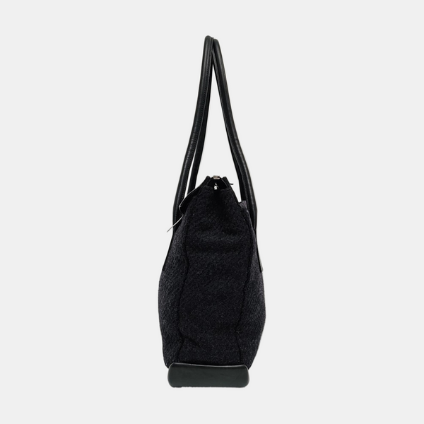 Wool Tote Bag Black