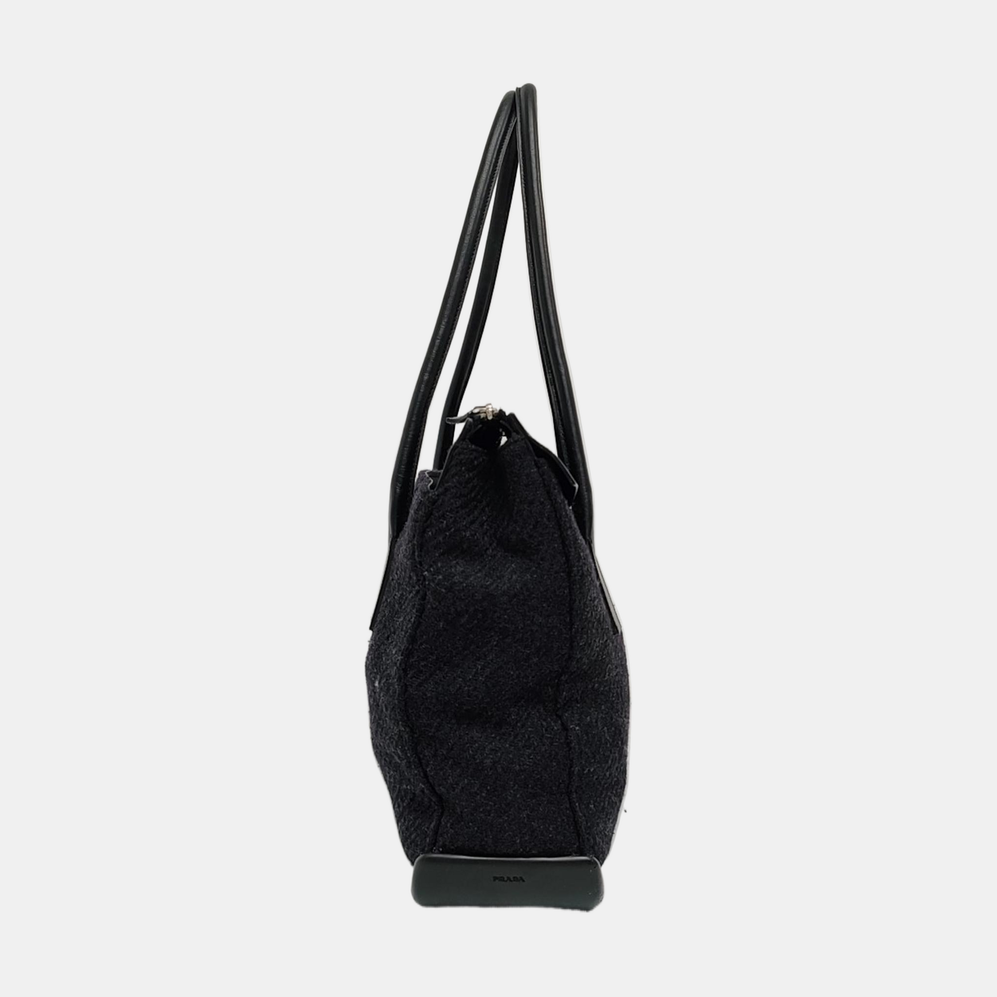 Wool Tote Bag Black