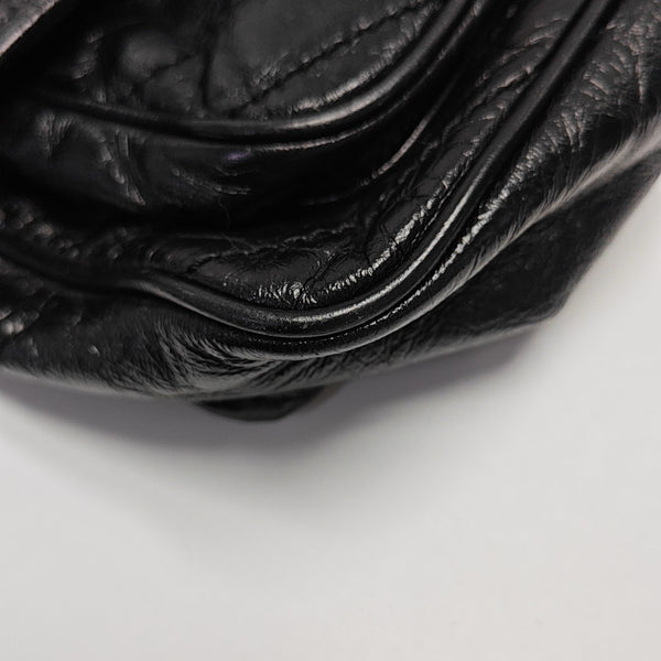 NIKI Medium Chevron Calfskin Black