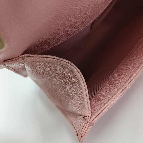 BOY CHANEL Mini Quilted Grained Calfskin Pink