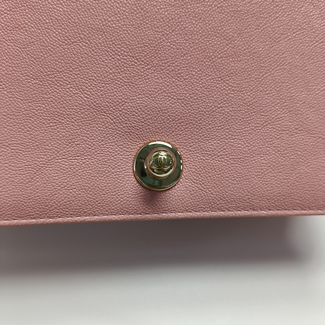 BOY CHANEL Mini Quilted Grained Calfskin Pink