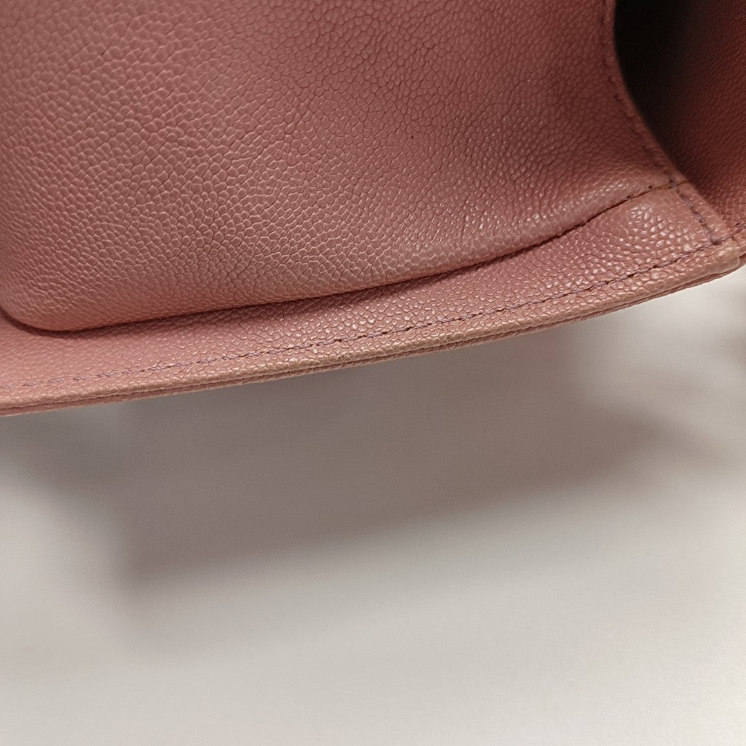 BOY CHANEL Mini Quilted Grained Calfskin Pink