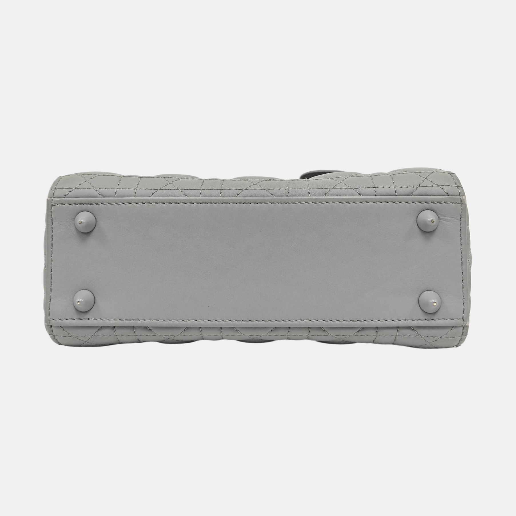 Authenticated pre-owned  Lady Dior Small Lambskin Gray - Shoulder Bag at Looply