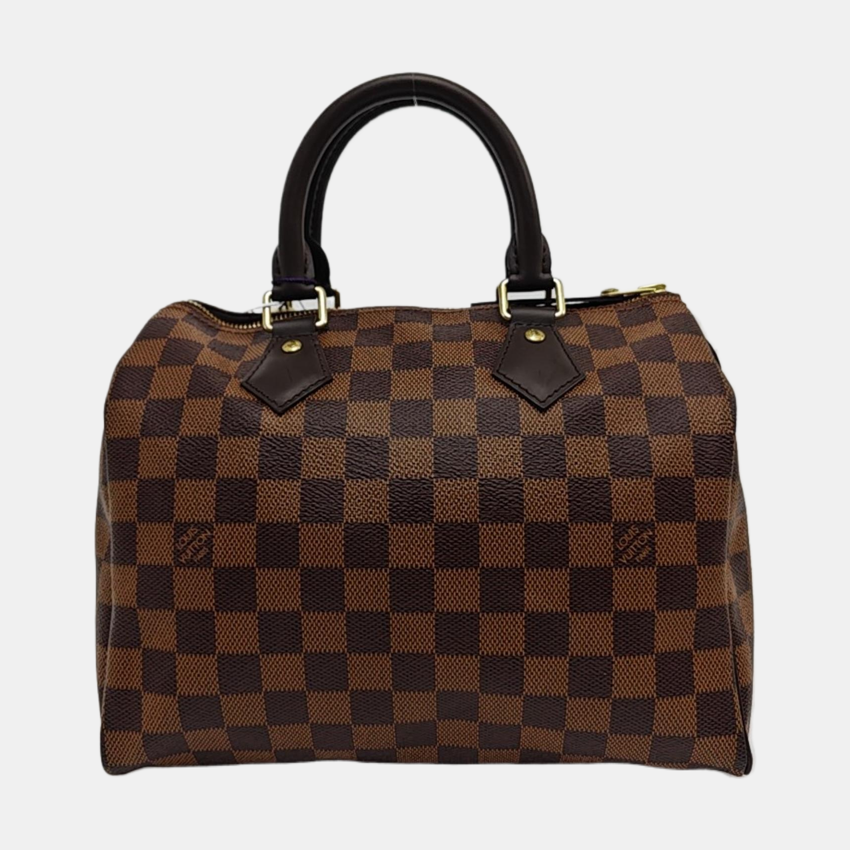 Authenticated pre-owned  Speedy 25 Damier Ebene Coated Canvas Brown - Top Handle Bag at Looply