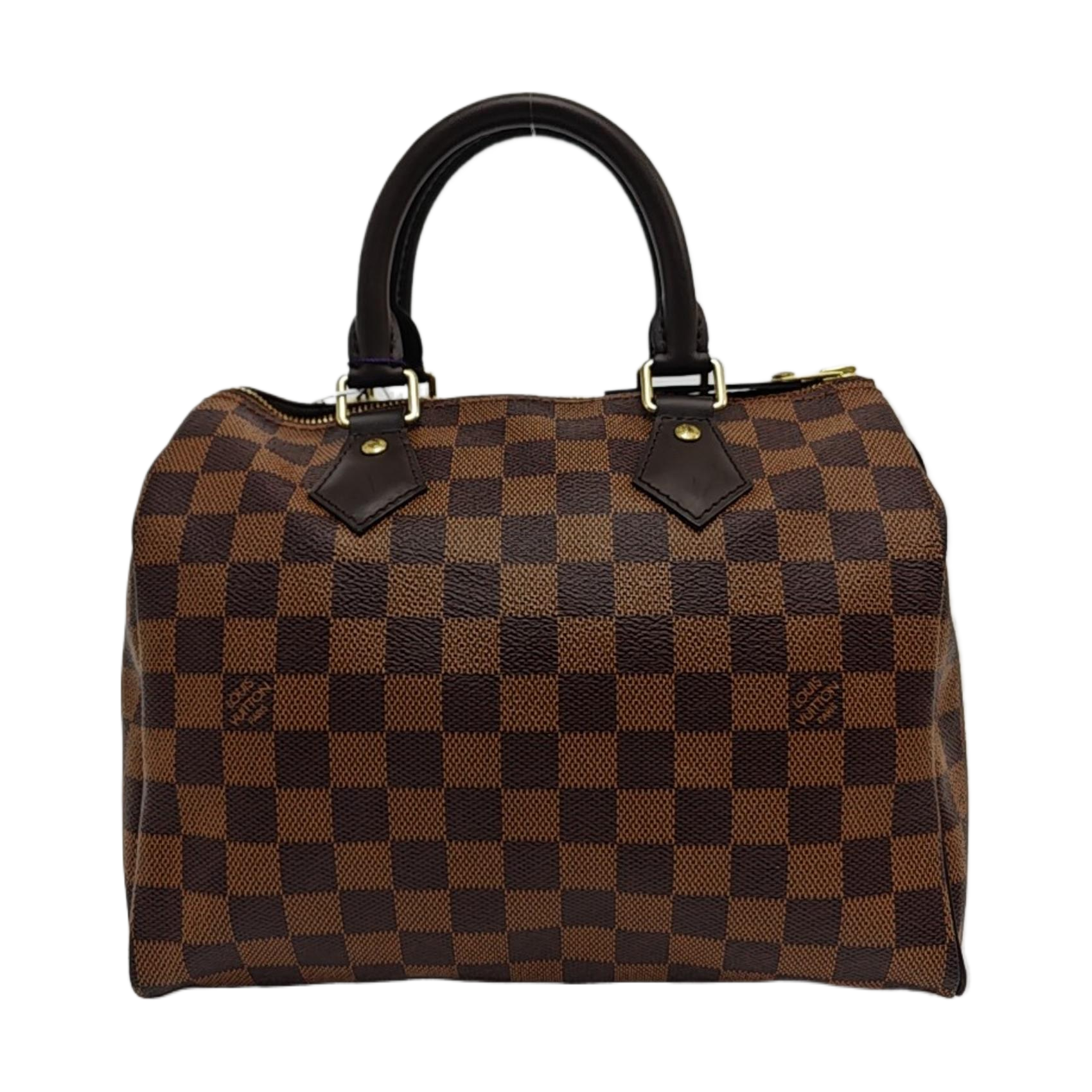 Authenticated pre-owned  Speedy 25 Damier Ebene Coated Canvas Brown - Top Handle Bag at Looply