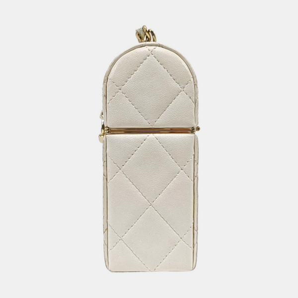 Quilted Lambskin White