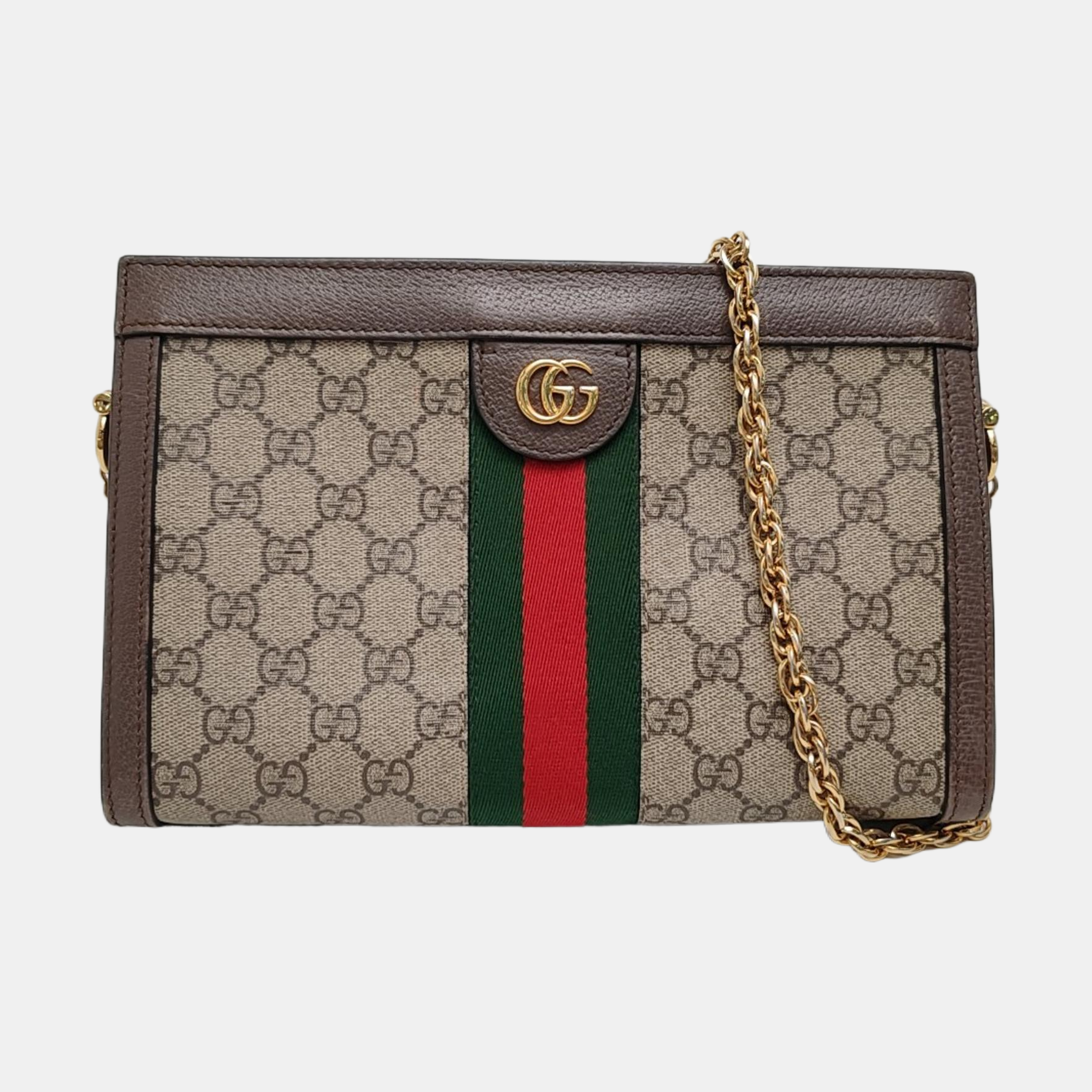 Authenticated pre-owned  Ophidia Small Monogram Coated Canvas Beige - Shoulder Bag at Looply