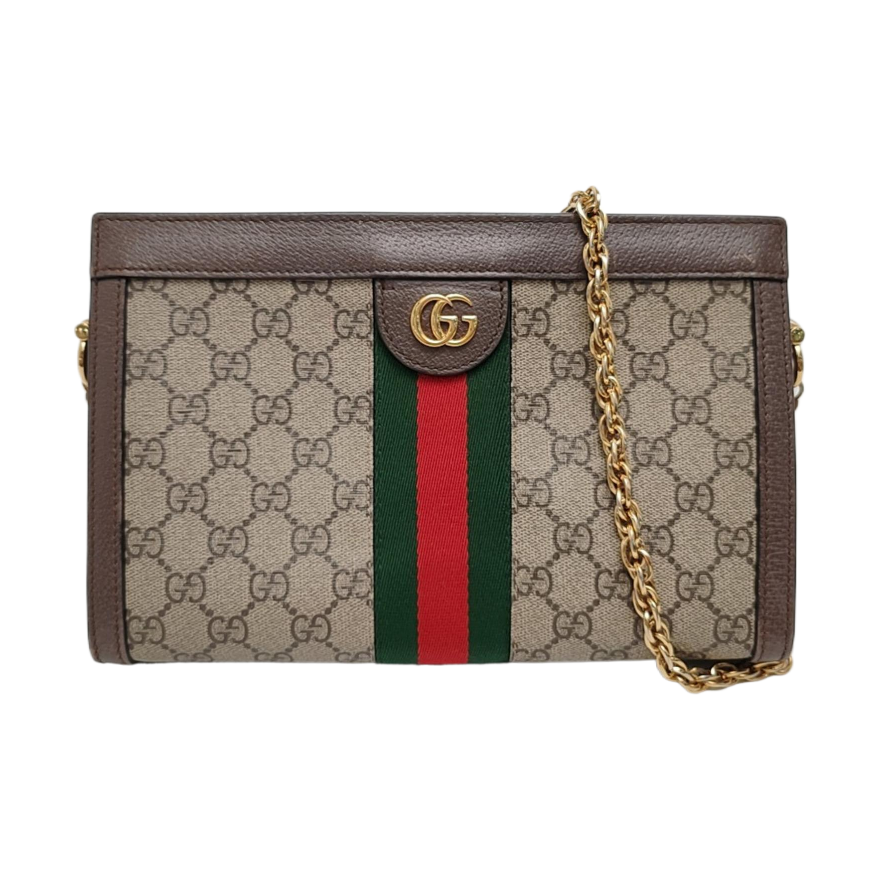 Authenticated pre-owned  Ophidia Small Monogram Coated Canvas Beige - Shoulder Bag at Looply