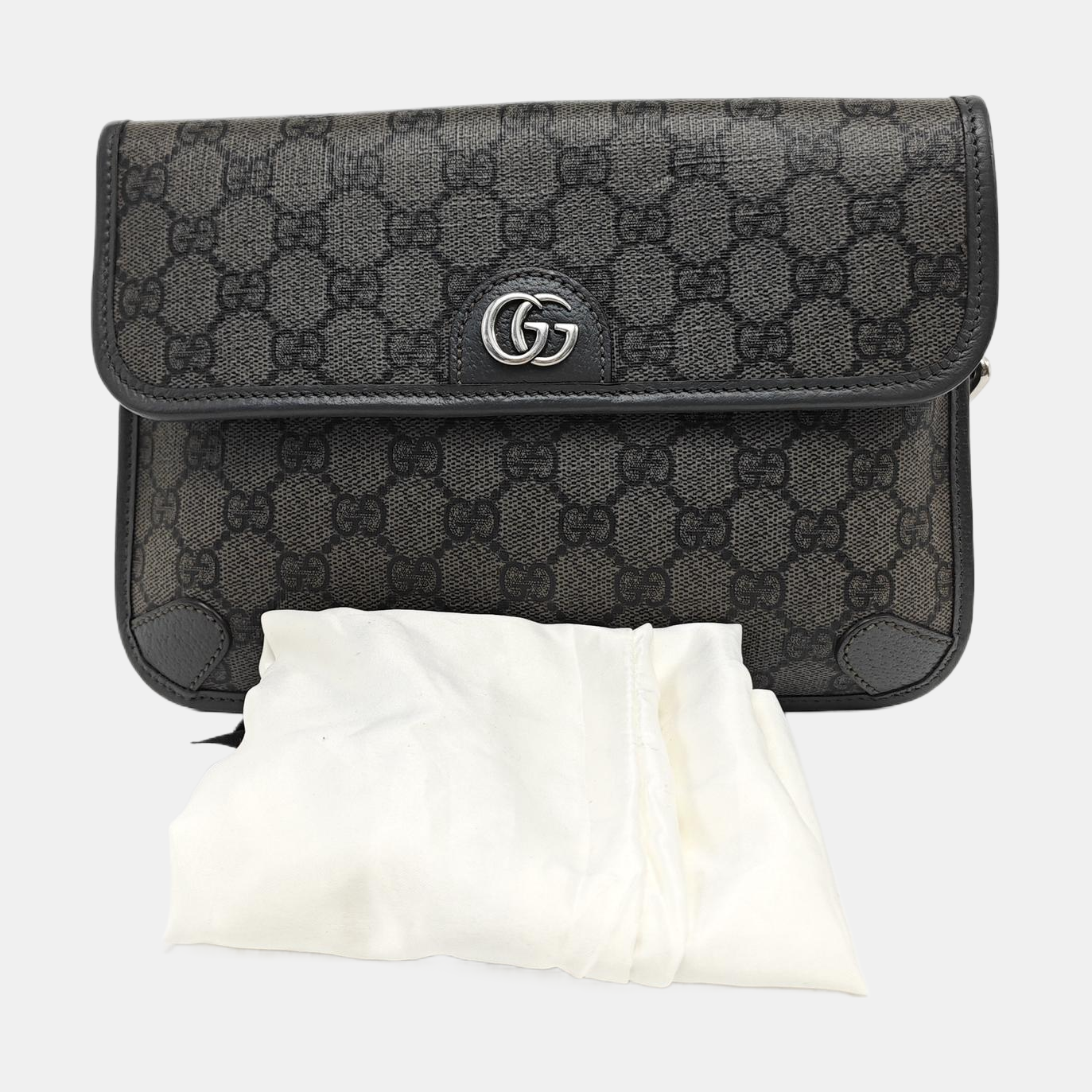 Authenticated pre-owned  Ophidia Small Monogram Canvas Gray - Belt Bag at Looply