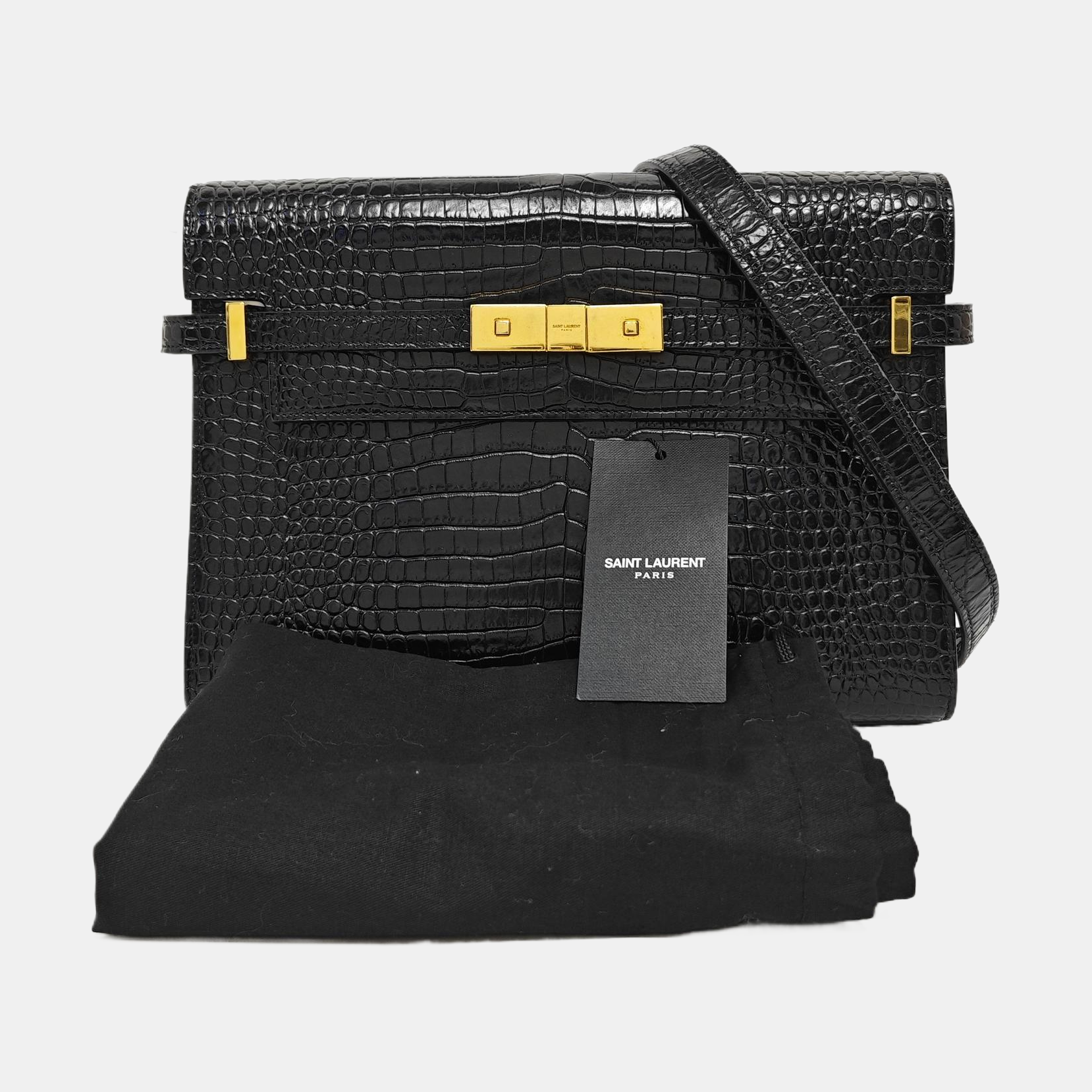 MANHATTAN Medium Calfskin Black