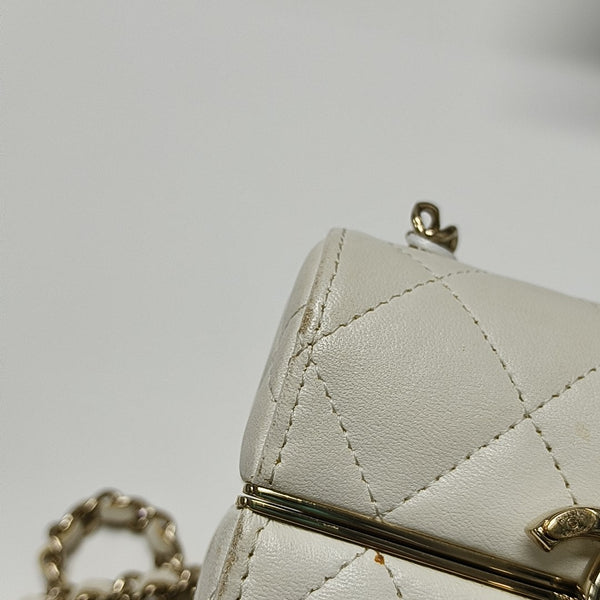 Quilted Lambskin White