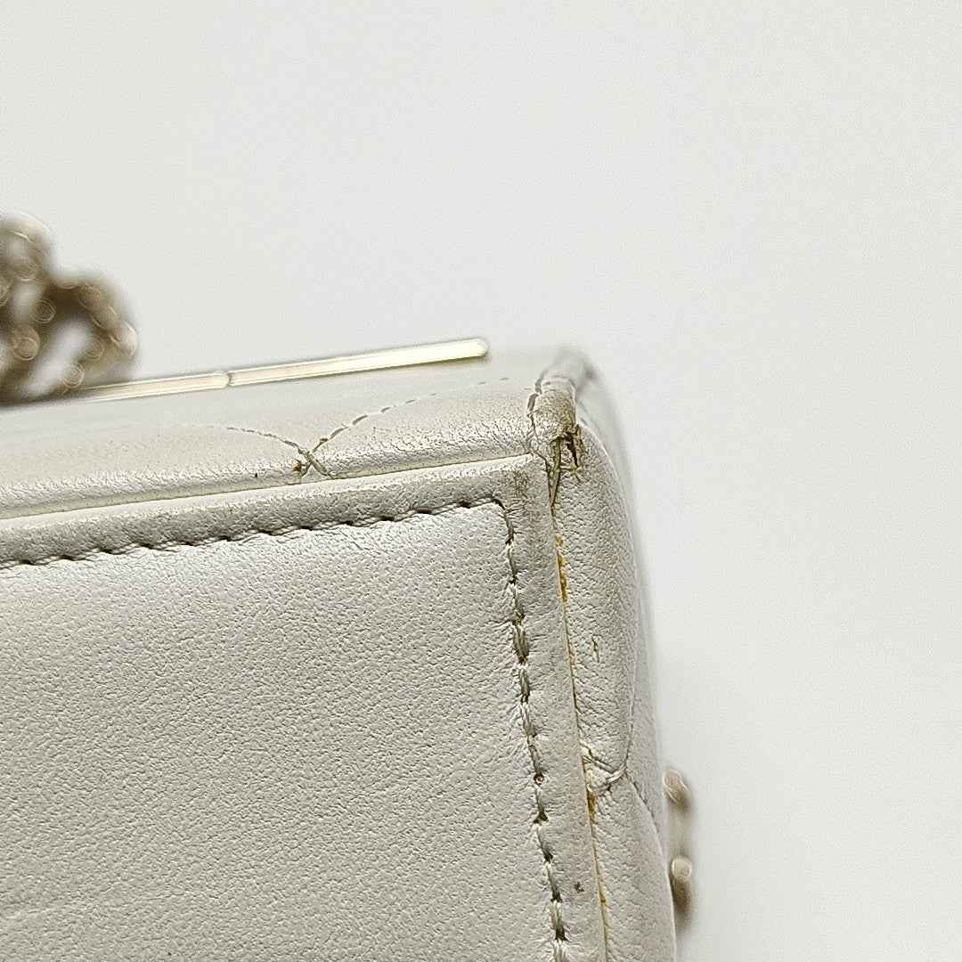 Quilted Lambskin White