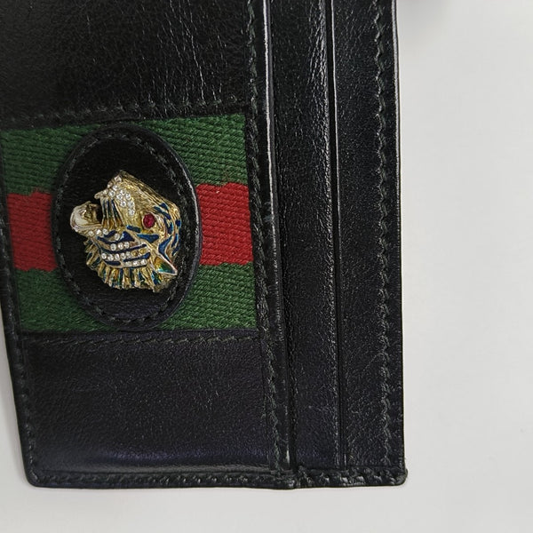 Authenticated pre-owned  Rajah Leather Black Card Holder - Card Holder at Looply