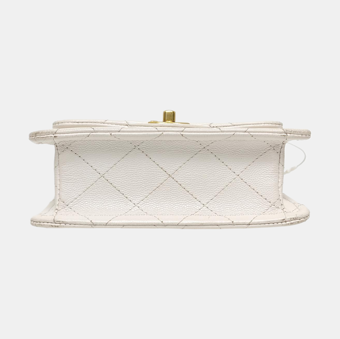 Quilted Grained Calfskin White