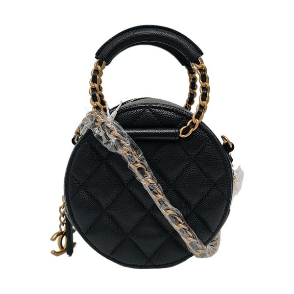 Quilted Grained Calfskin Black