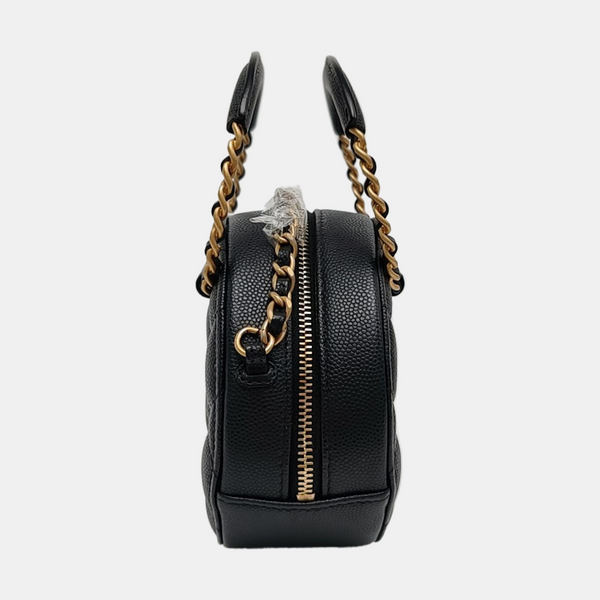 Quilted Grained Calfskin Black
