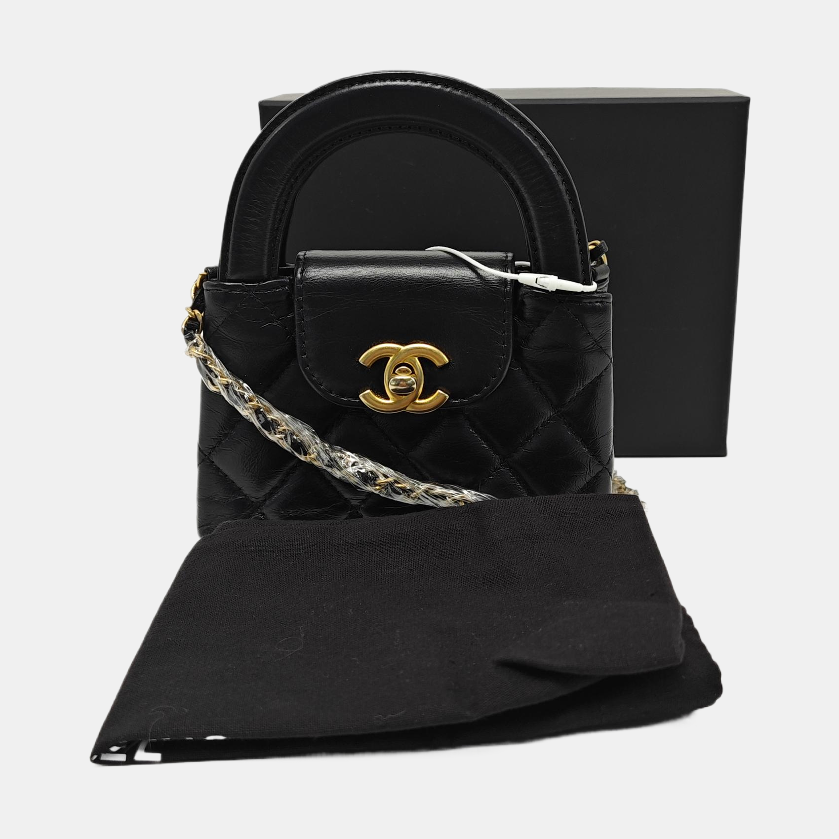 Authenticated pre-owned  Kelly Super Mini Quilted Calfskin Black - Shoulder Bag at Looply