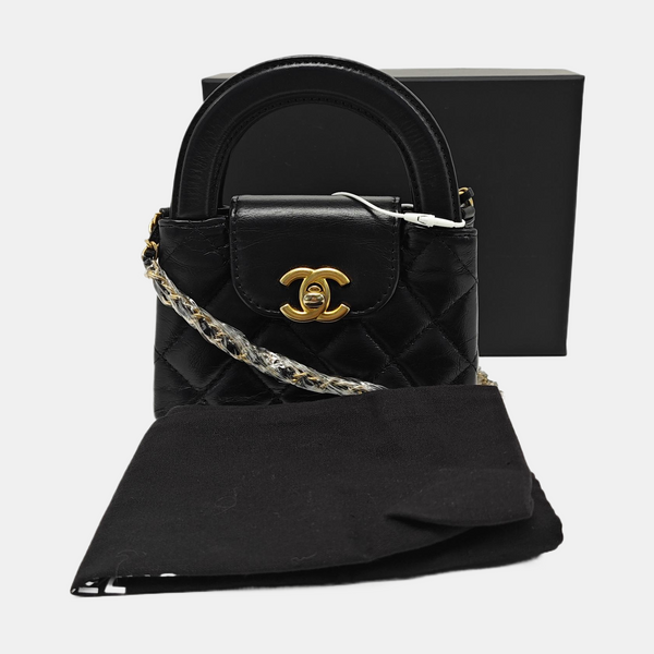 Authenticated pre-owned  Kelly Super Mini Quilted Calfskin Black - Shoulder Bag at Looply