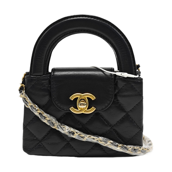 Authenticated pre-owned  Kelly Super Mini Quilted Calfskin Black - Shoulder Bag at Looply