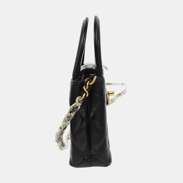 Authenticated pre-owned  Kelly Super Mini Quilted Calfskin Black - Shoulder Bag at Looply