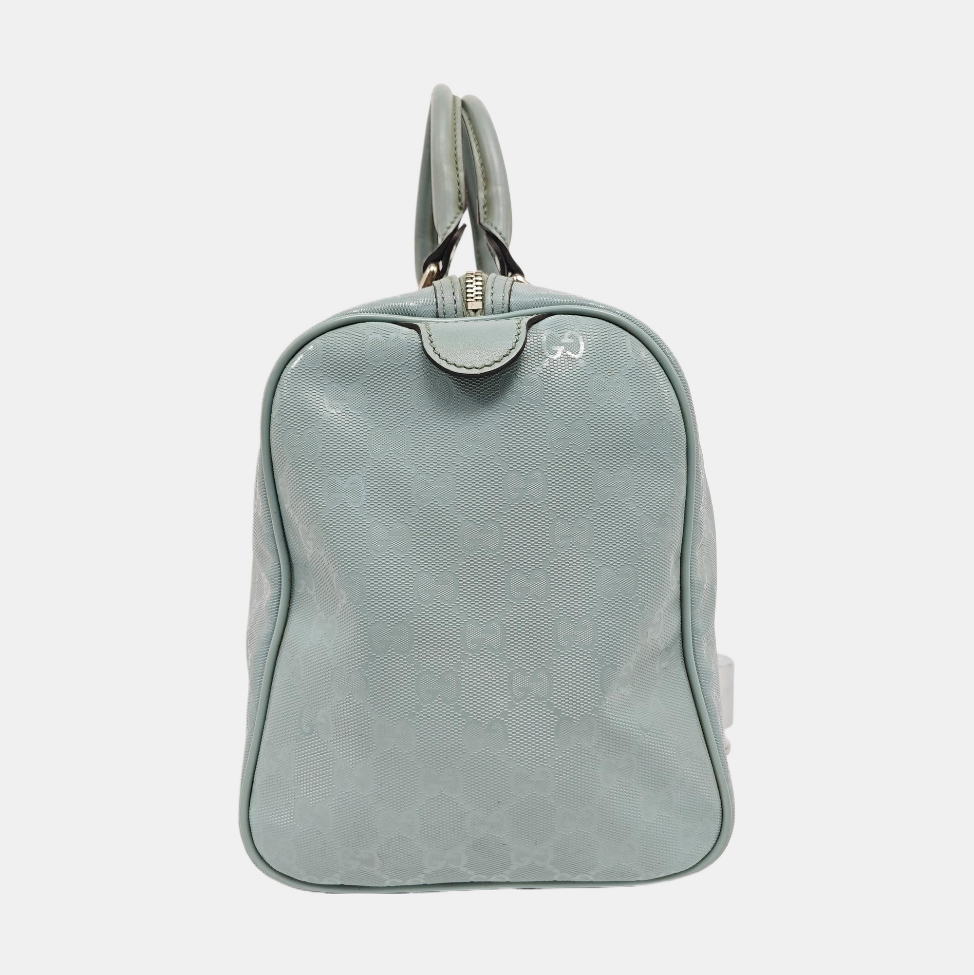 Authenticated pre-owned  Joy Medium Monogram Coated Canvas Blue - Top Handle Bag at Looply