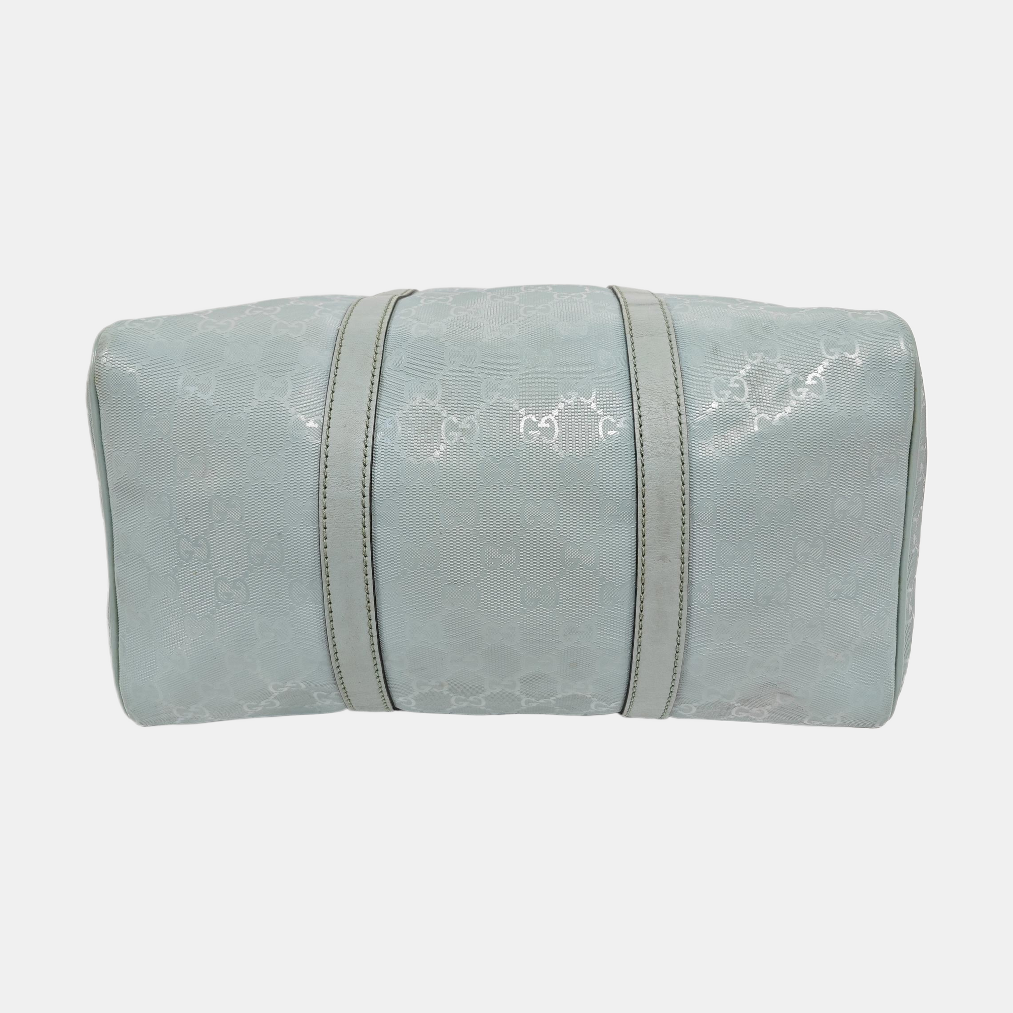 Authenticated pre-owned  Joy Medium Monogram Coated Canvas Blue - Top Handle Bag at Looply