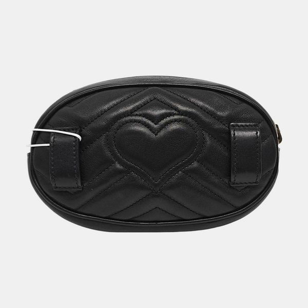 Authenticated pre-owned  GG Marmont Calfskin Black - Belt Bag at Looply