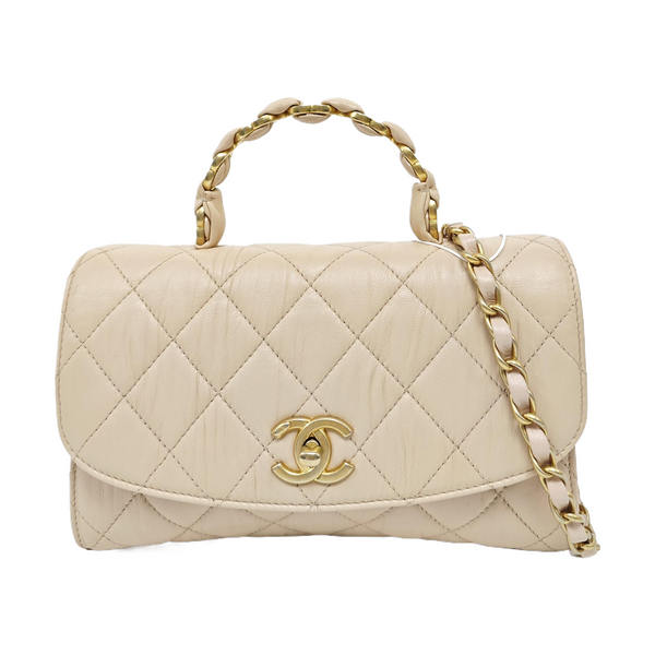 Quilted Lambskin Beige