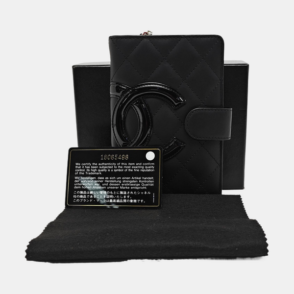 Authenticated pre-owned  Cambon Quilted Calfskin Black Wallet - Wallet at Looply