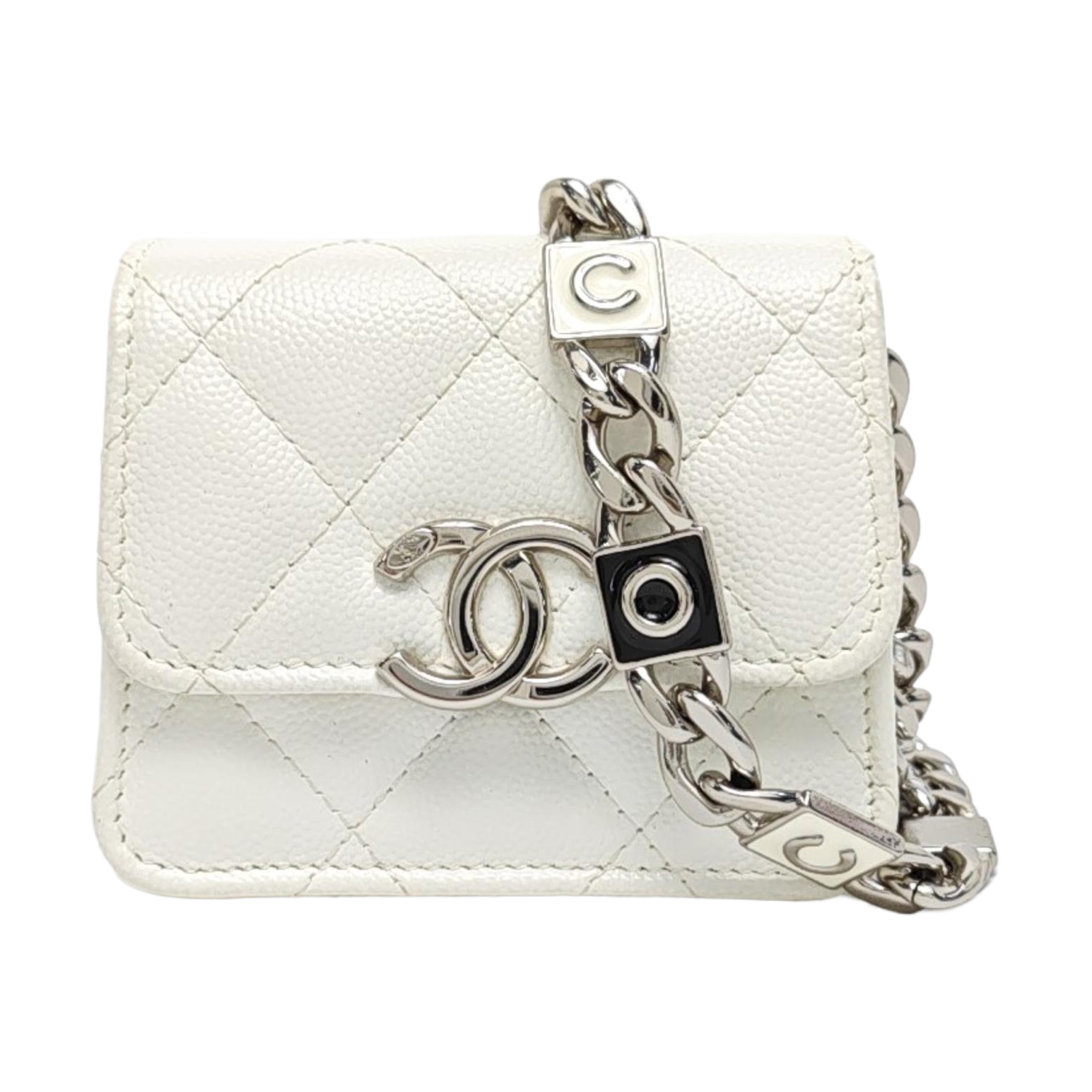 Quilted Grained Calfskin White