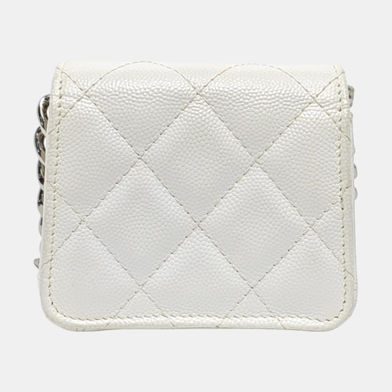 Quilted Grained Calfskin White