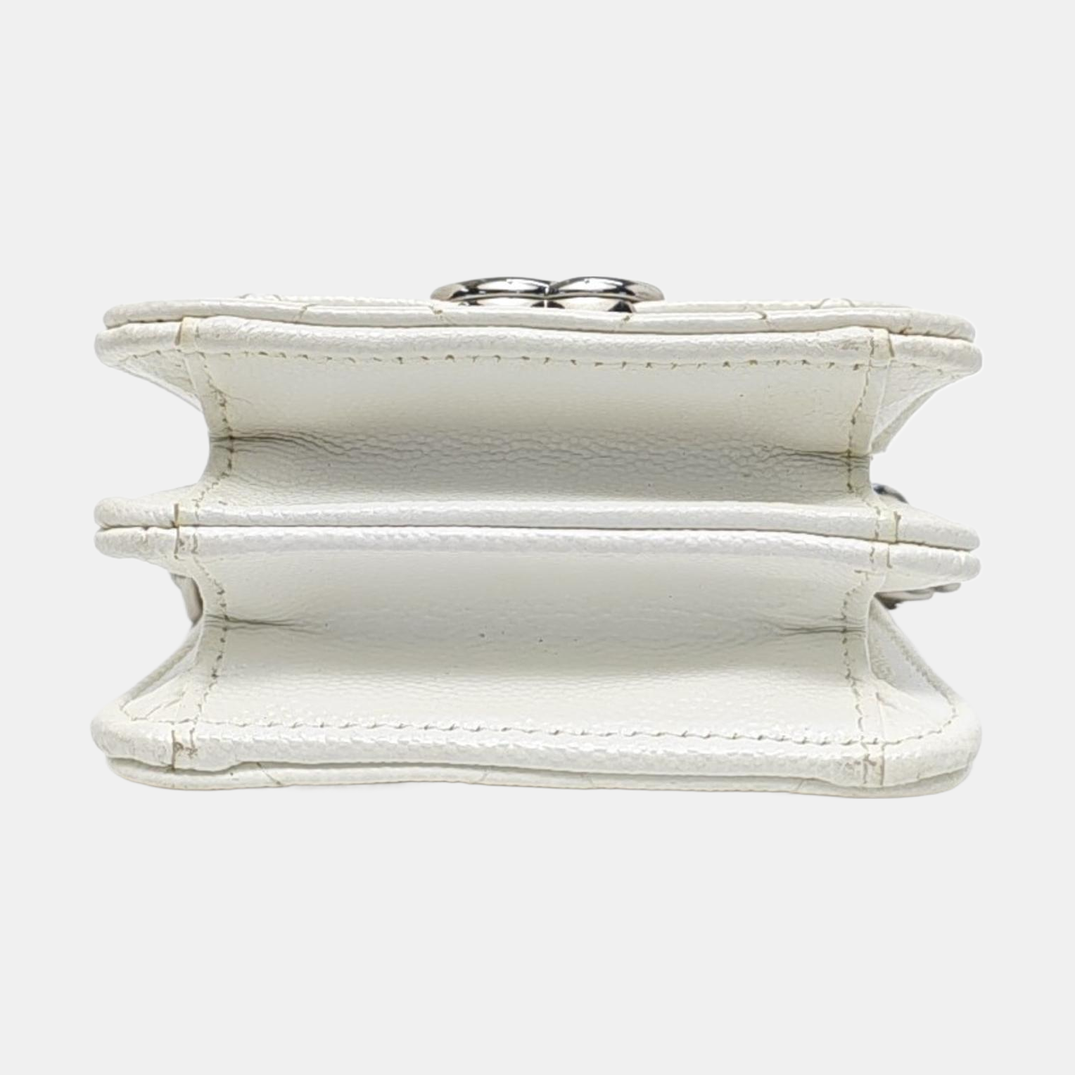 Quilted Grained Calfskin White