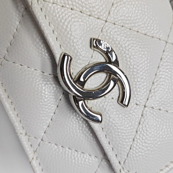Quilted Grained Calfskin White