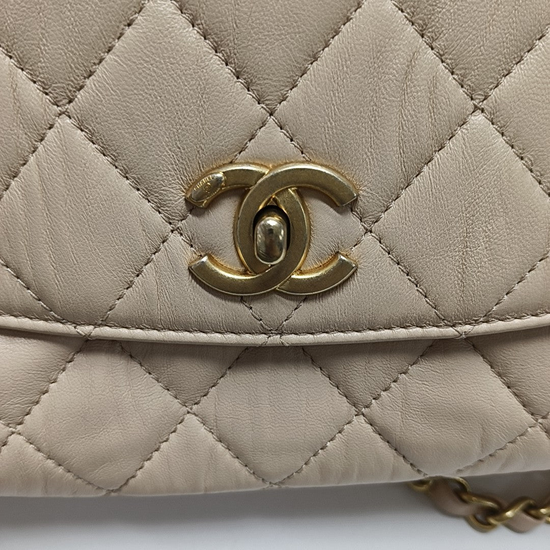 Quilted Lambskin Beige