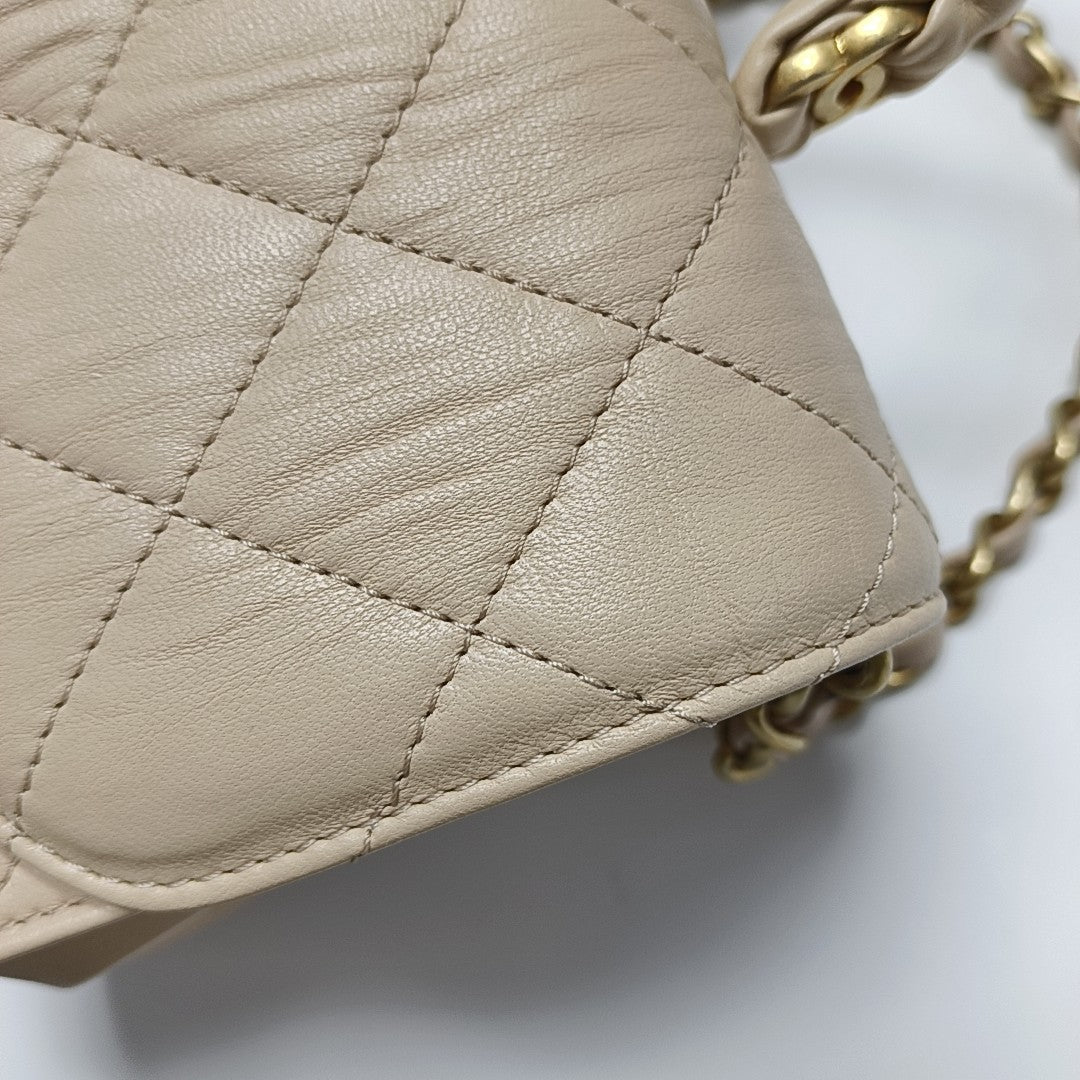 Quilted Lambskin Beige