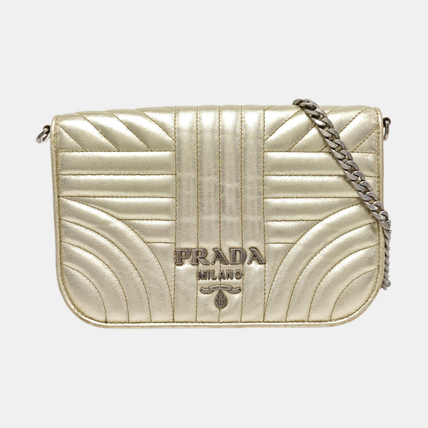 Authenticated pre-owned  Diagramme Lambskin Beige - Crossbody Bag at Looply