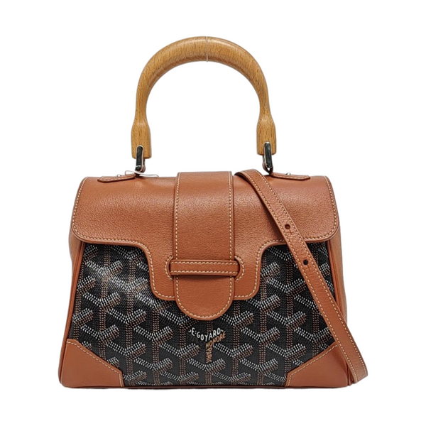 Authenticated pre-owned  Saïgon Mini Coated Canvas Brown - Shoulder Bag at Looply