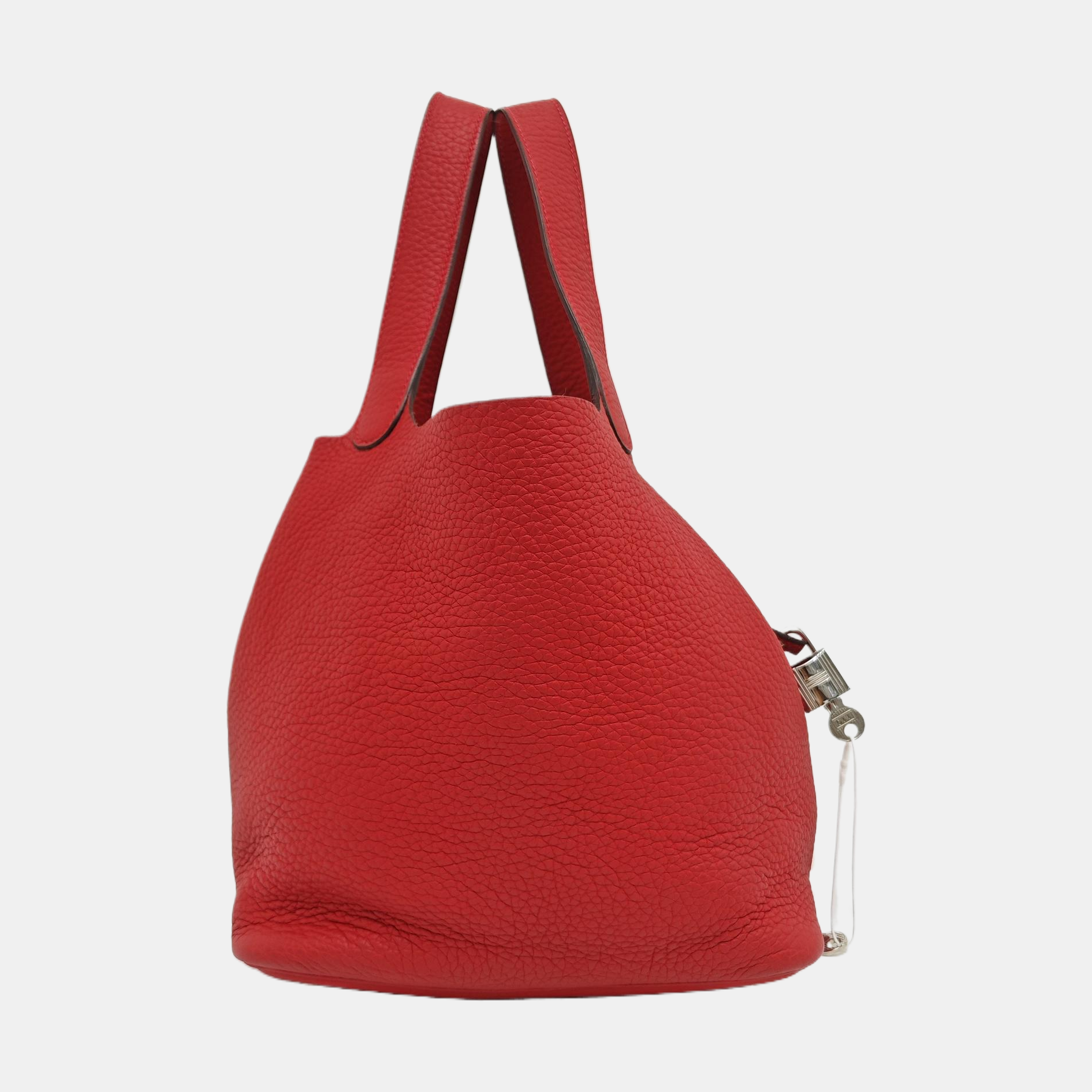 Authenticated pre-owned  Picotin Lock 22 Clemence Red - Top Handle Bag at Looply