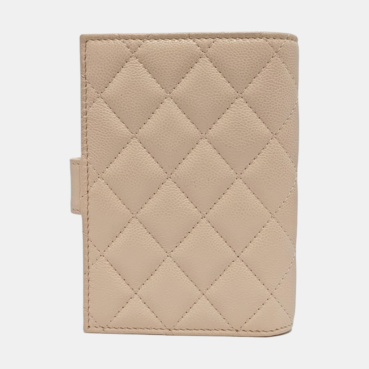 Quilted Grained Calfskin Wallet Pink