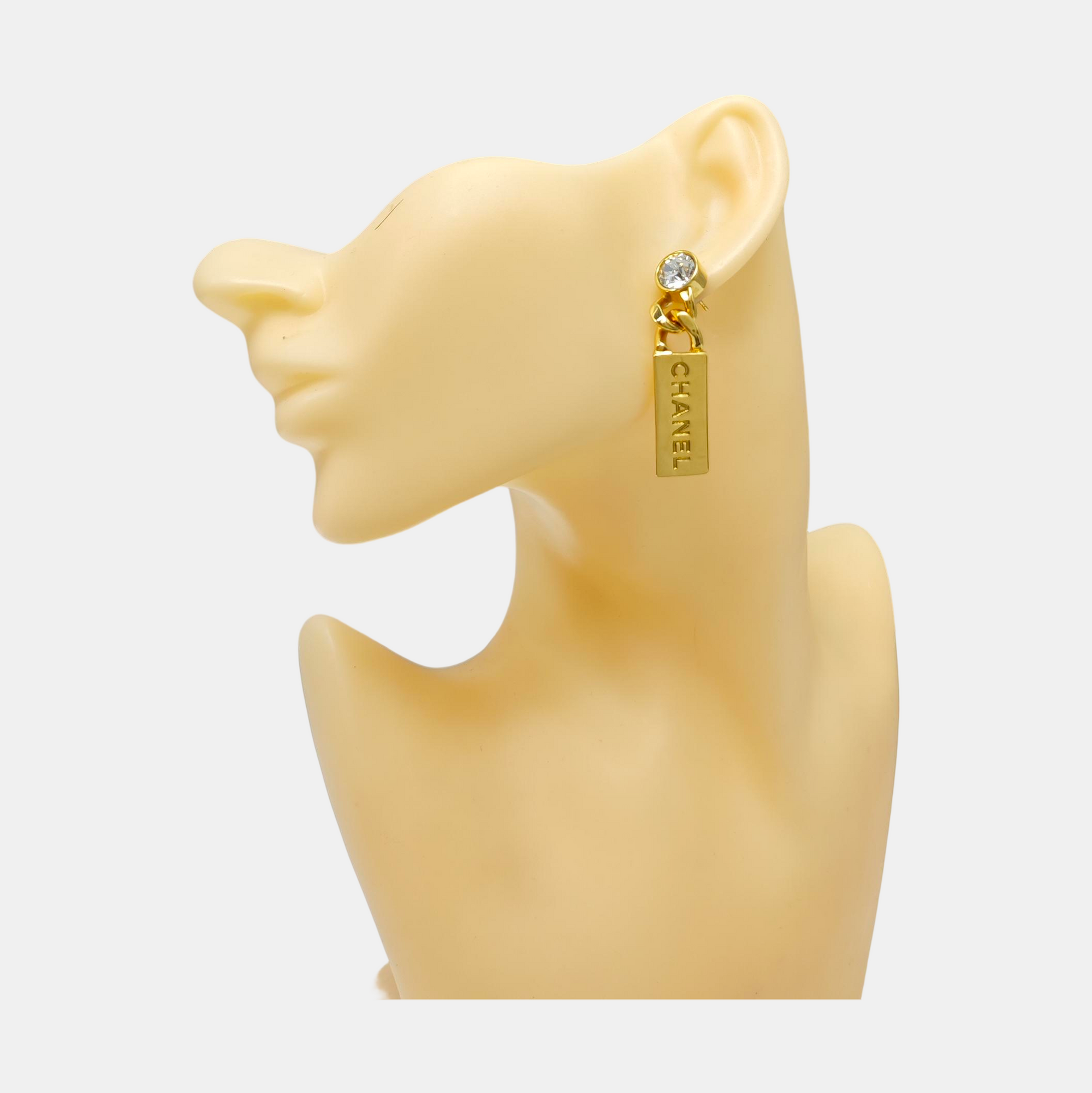 Authenticated pre-owned  Brass Metal Gold Earring - Earrings at Looply