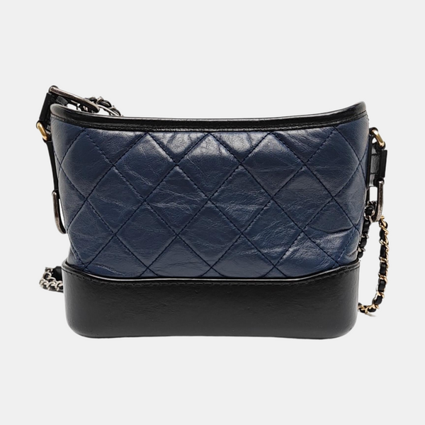 Authenticated pre-owned  Gabrielle Quilted Calfskin Blue - Shoulder Bag at Looply