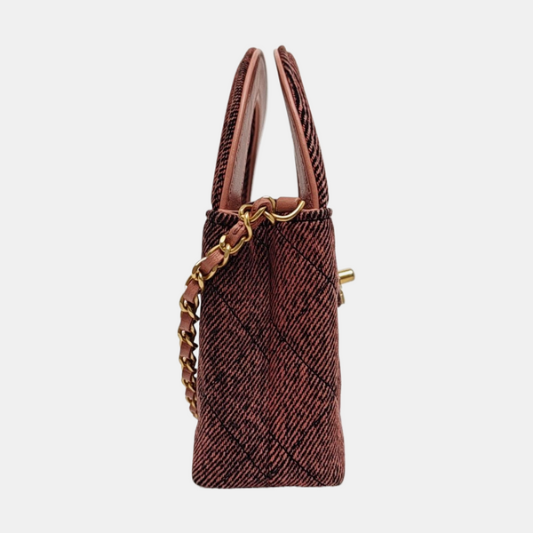Authenticated pre-owned  Kelly Quilted Denim Pink - Shoulder Bag at Looply