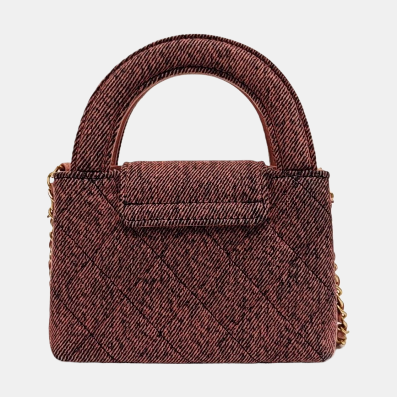 Authenticated pre-owned  Kelly Quilted Denim Pink - Shoulder Bag at Looply