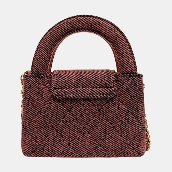Authenticated pre-owned  Kelly Quilted Denim Pink - Shoulder Bag at Looply